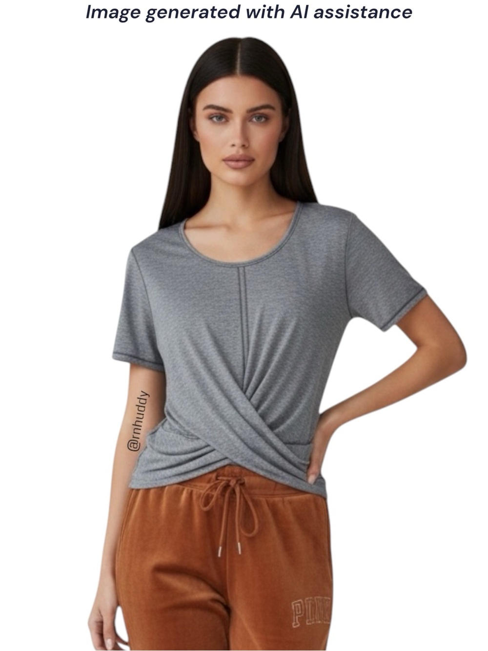 Lululemon size 8 blueish grey do the daily tee